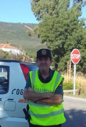 Andrés Garlito Toresano el primer Guardia Civil santiagueño que presta servicio en Santiago de Alcántara.